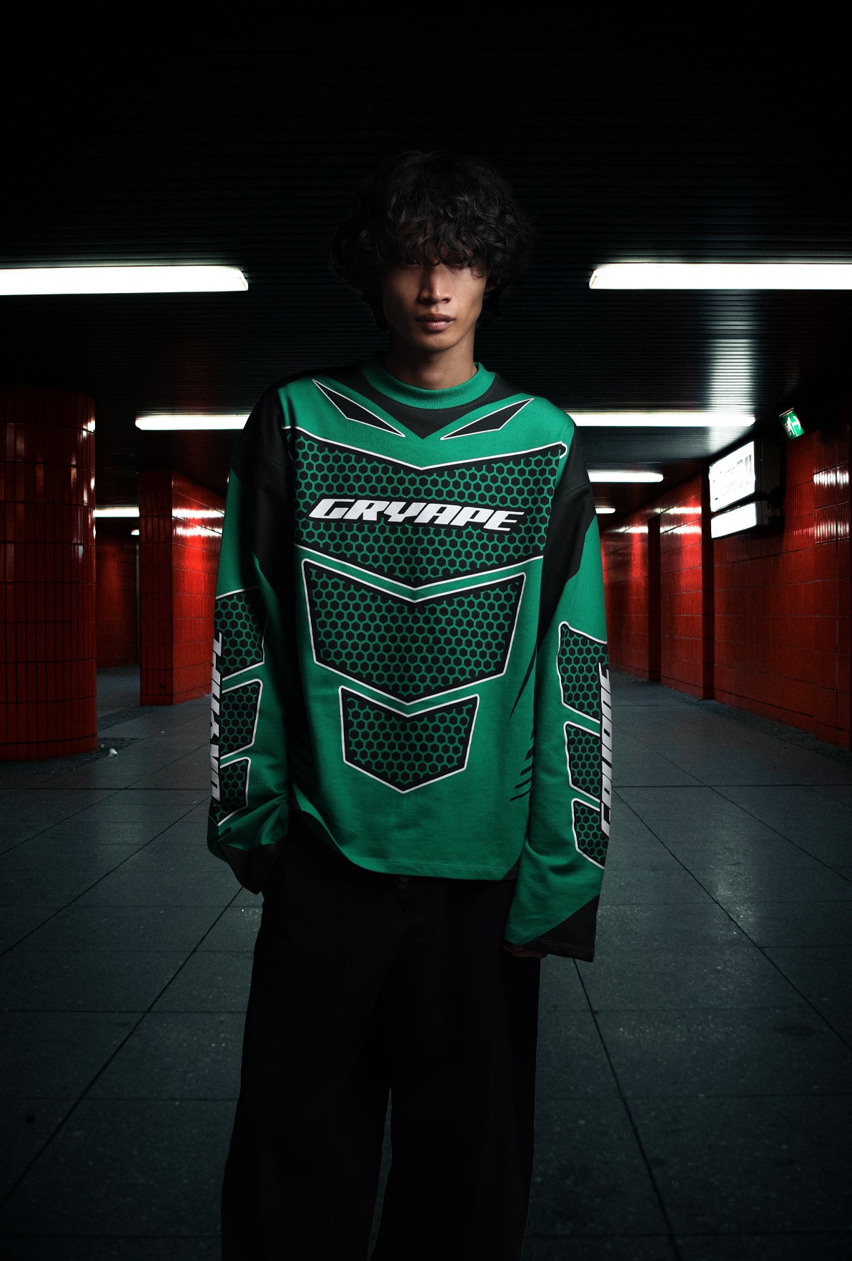 GRYAPE MOTOCROSS JERSEY GREEN T-SHIRT