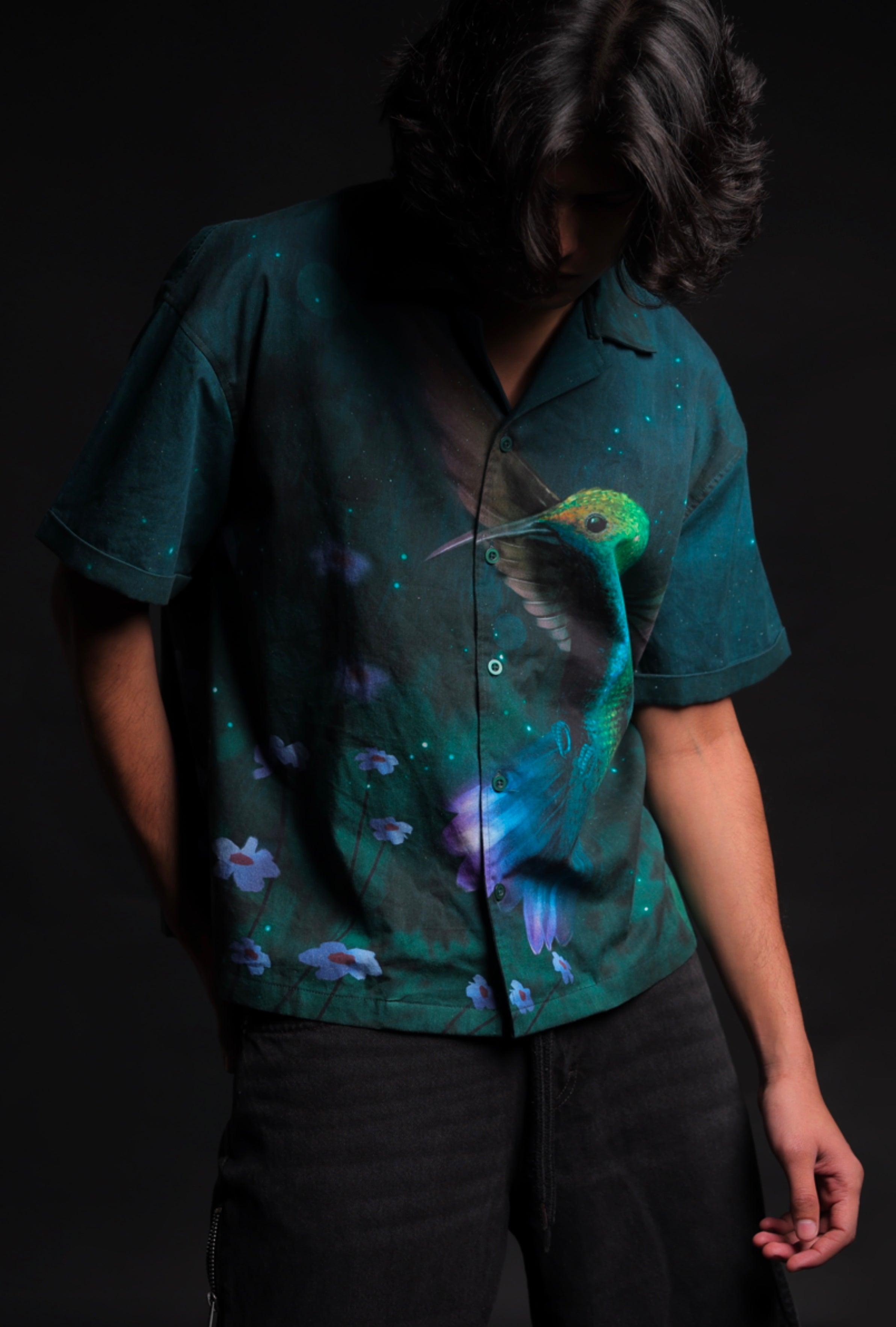 GREEN FEATHER SHIRT