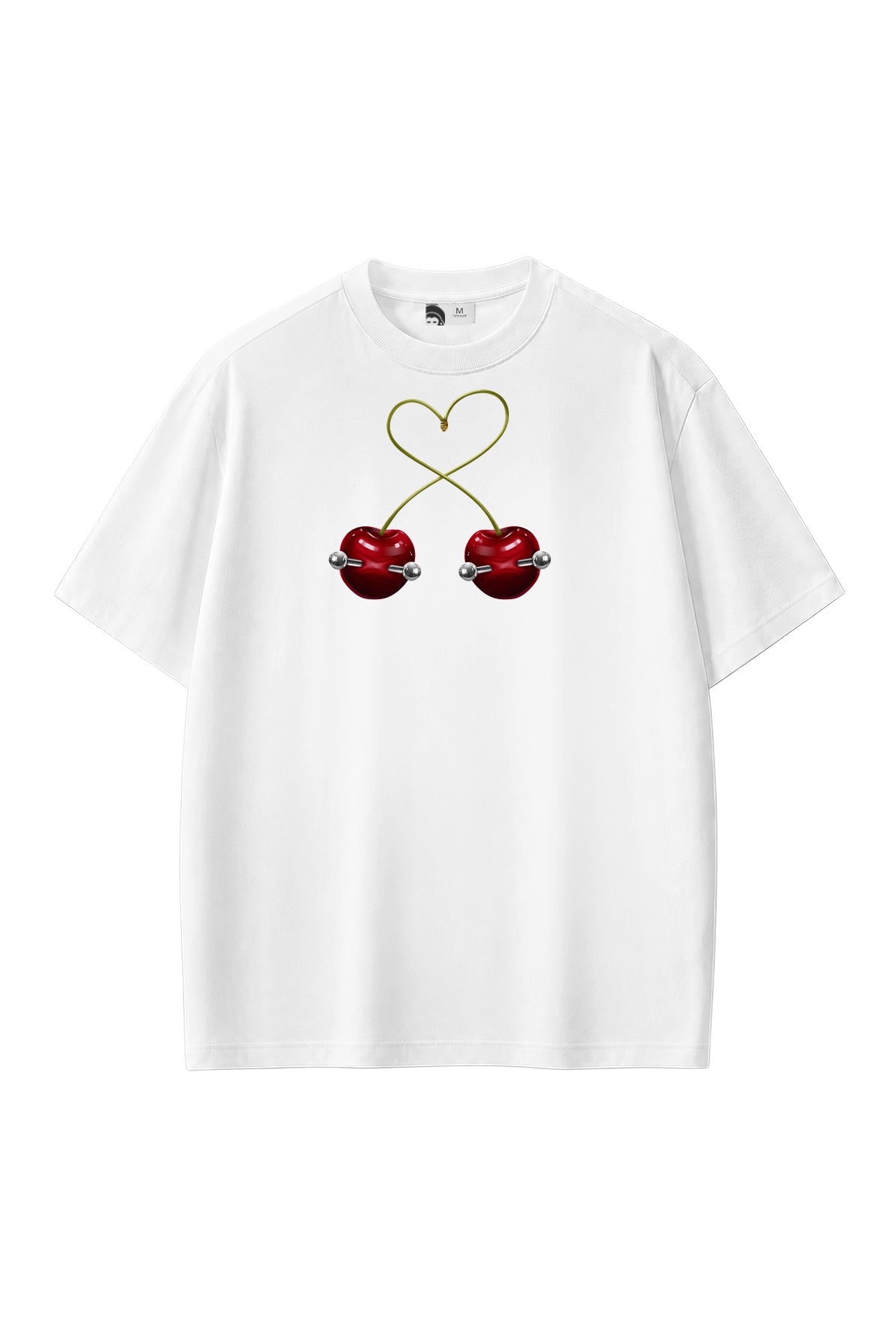 WHITE PIERCED TEMPTATION T-SHIRT